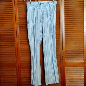 Striped Drawstring Lightweight Pants